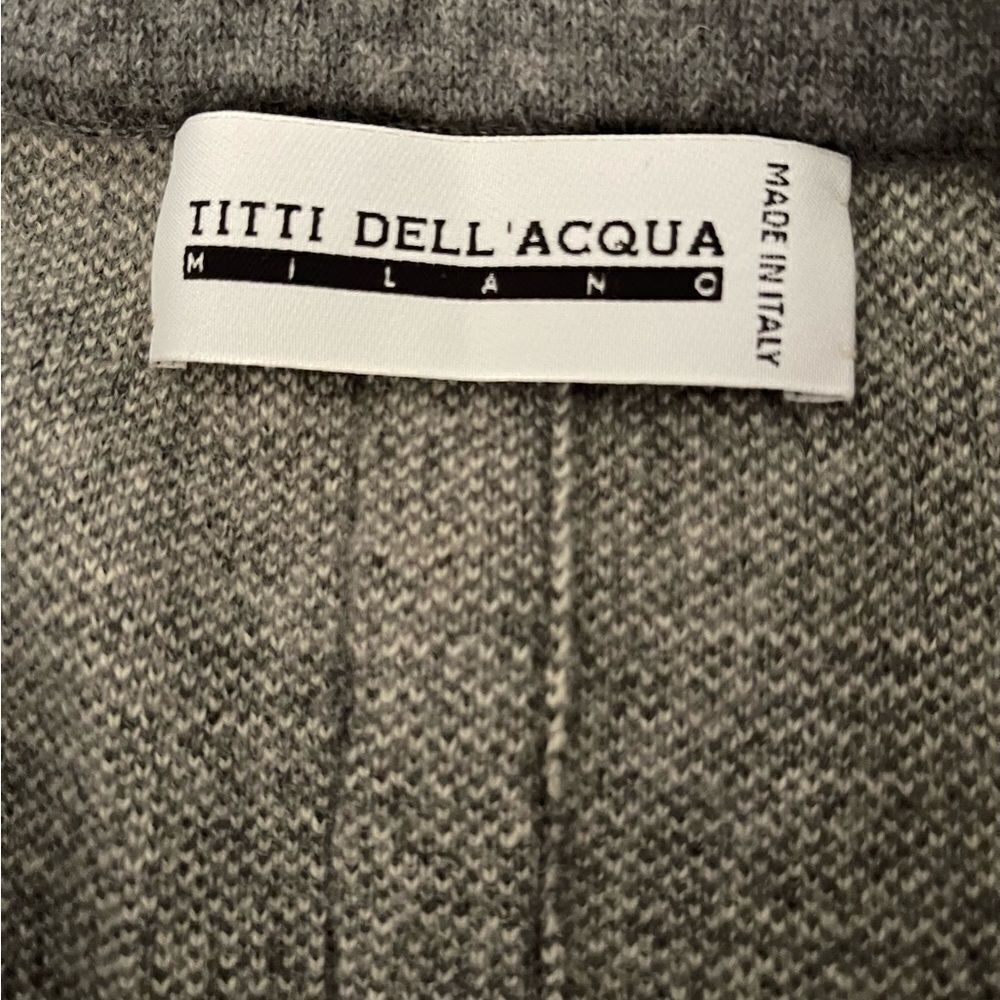 Titti dell’Acqua vintage grey plaid midi pencil skirt 100% cashmere made n Italy - Picture 6 of 11